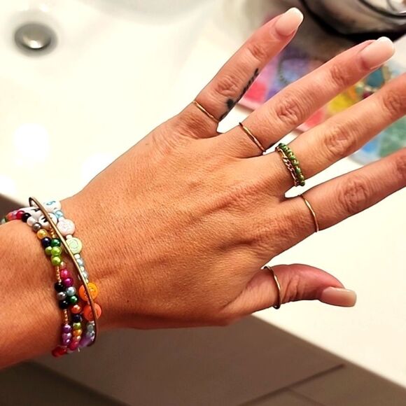 Custom Glass Bead Rings - Picture 2 of 5